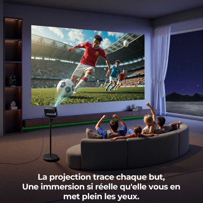Proyector portátil WiFi 4K Konsoefuly, proyector Netflix 1080P, rotación de 360°, compatible con HDMI/USB/TV Stick/PS5/iOS/Android