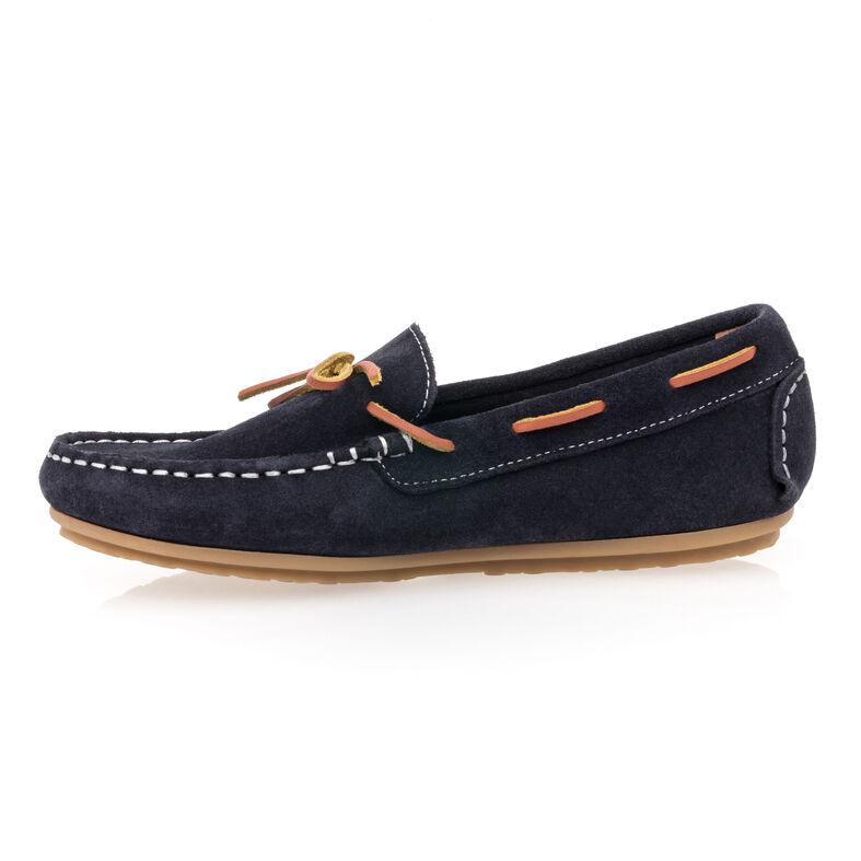 Blauwe jongensloafers/bootschoenen