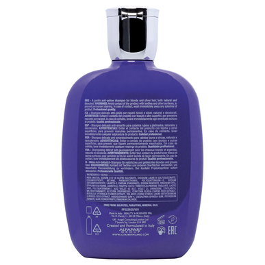 Alfaparf Milano Anti-Yellow Low Shampoo Semi di Lino Mild anti-gulnings-lysende sjampo 250 ml 250 ml