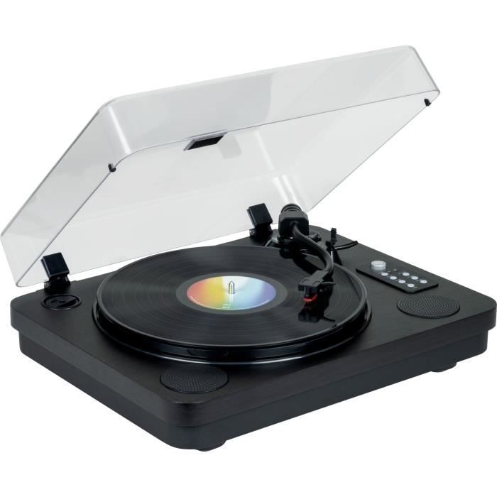 Giradischi Bluetooth - THOMSON - TT650BT - Registrazione USB - 2 altoparlanti - Nero