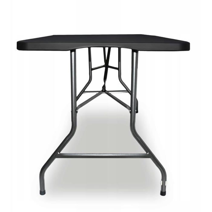 MEDAS PRO Folding Garden Table for Catering, Balcony Table, Camping Table, 180 x 70 cm, Black