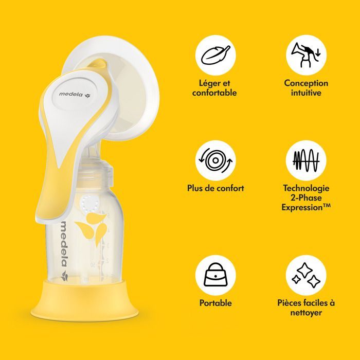 MEDELA - Harmony Flex™ Manual Breast Pump - Ergonomic and Lightweight