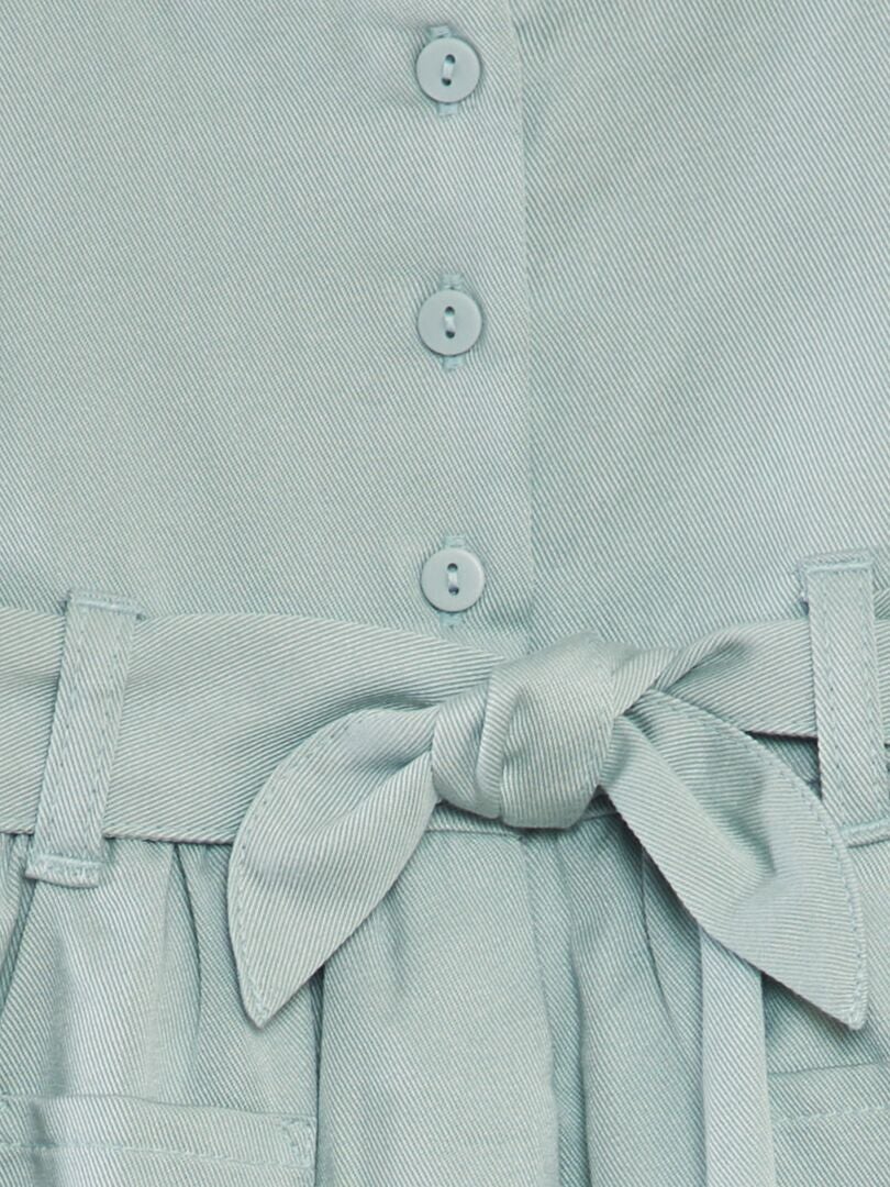 Vestido evasê de liocel - AZUL