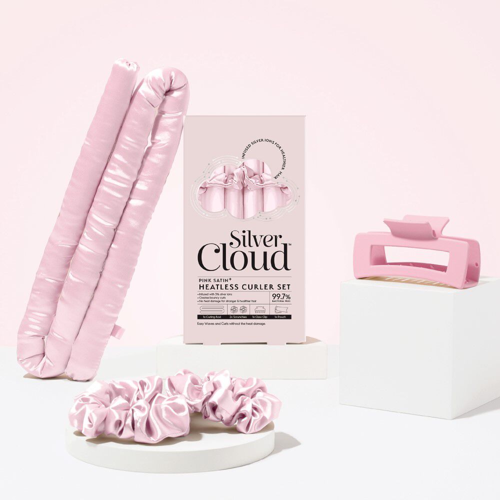 Silver Cloud Pink Heatless Curlers