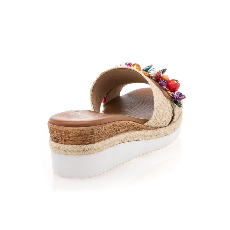 Beige dameslippers/tresko
