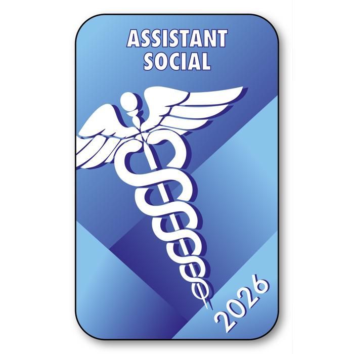 Adhesivo para ventana - Caduceo 2026 para parabrisas - Trabajador social V5