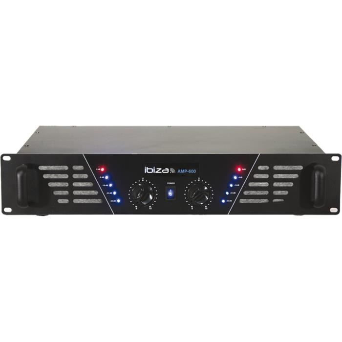 IBIZA AMP600 PA Amplifier 2 x 480W - Black