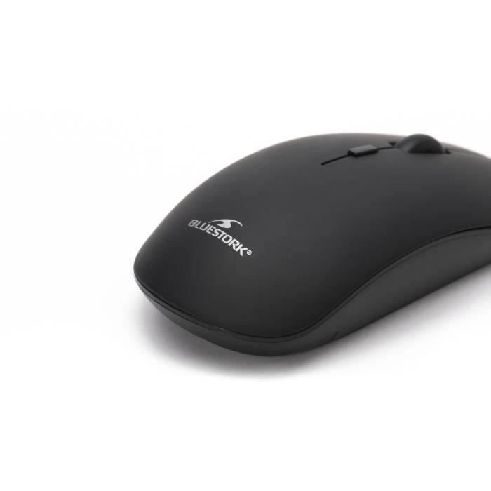 Mouse sem fio - BLUESTORK - OFFICE 100 - 2.4G + Bluetooth - Recarregável - PC/MAC - Preto