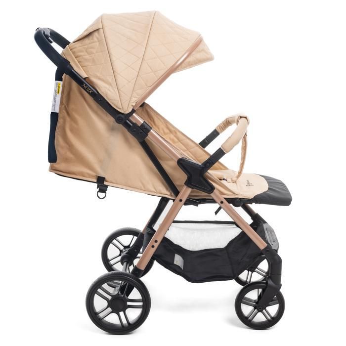 Bebelissimo - Passeggino ultracompatto - Leggero - Chiusura con una mano - Noce - Beige