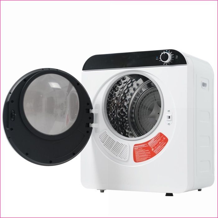 Sèche-linge - Capacité 3 kg (4,5 kg Réelle) - 830 W - 4 Programmes - Montable sur Mur - Blanc