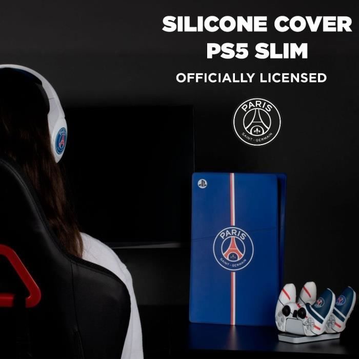 Cover protettiva - KONIX - PSG - PS5 Slim - Silicone - Antiurto - Antigraffio - Blu
