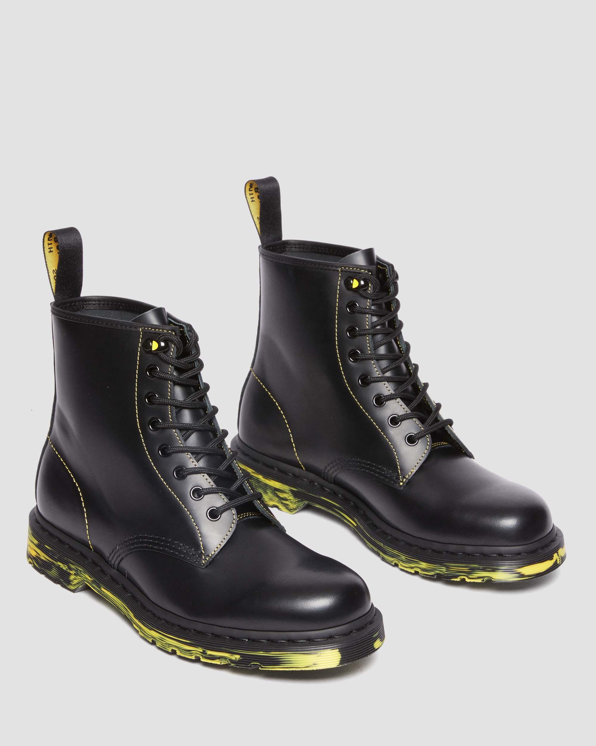1460 Marbled Sole Smooth Leather Lace Up Boots