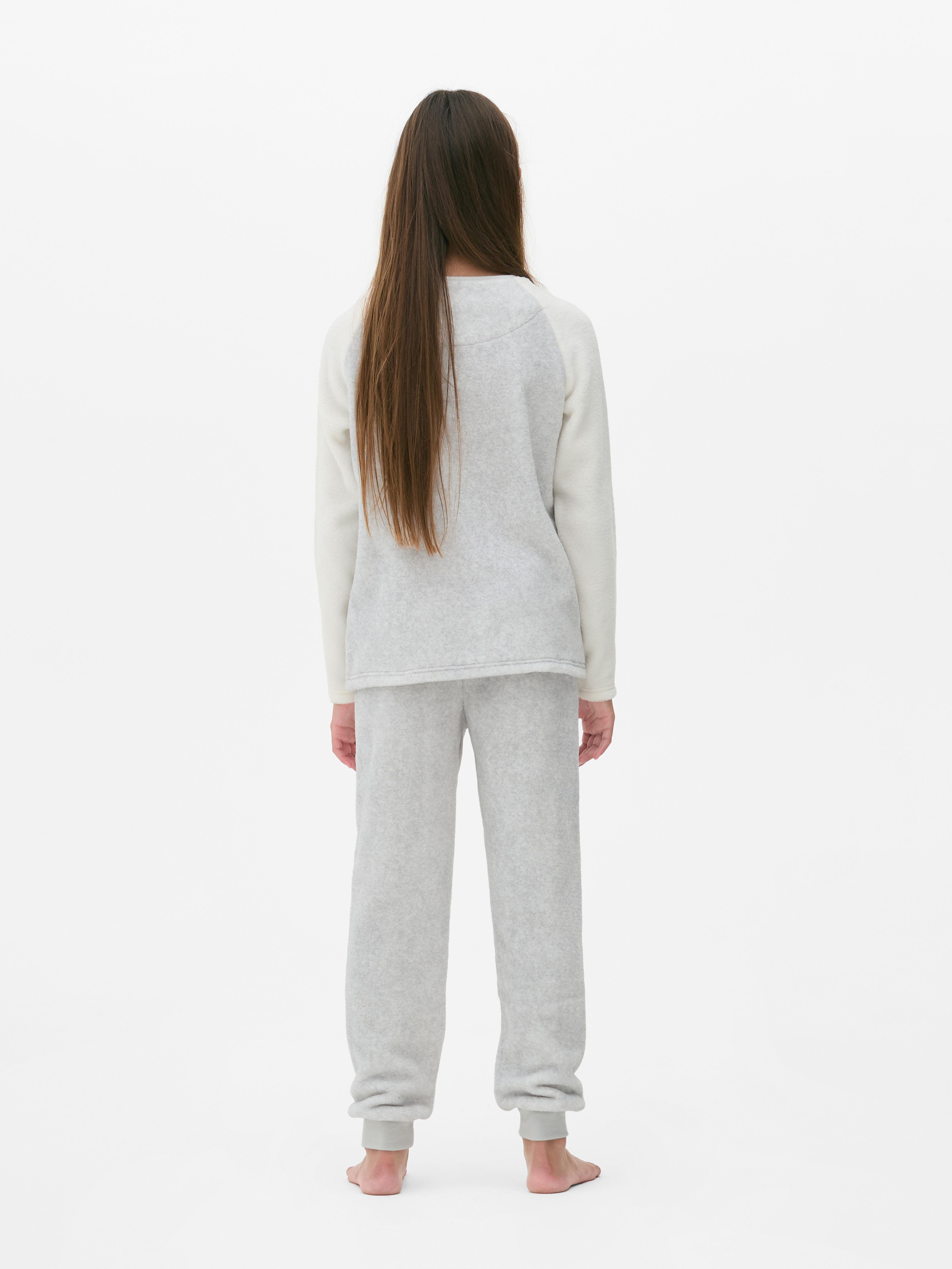 Koala-Fleece-Pyjama Langer Fleece-Pyjama mit niedlichen Koala-Applikationen