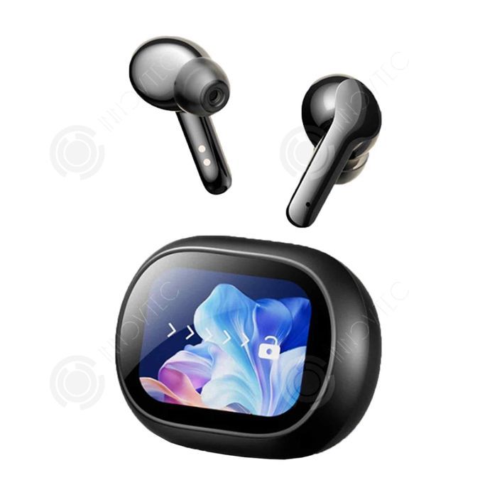 Auriculares inalámbricos Bluetooth INN con pantalla táctil LED a color inteligente, calidad de sonido Hi-Fi y sonido envolvente inmersivo.