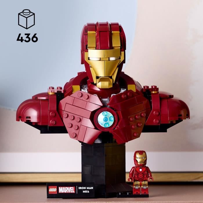 LEGO | Marvel 76327 Busto di Iron Man MK4 - Set di costruzioni per adulti - Idea regalo