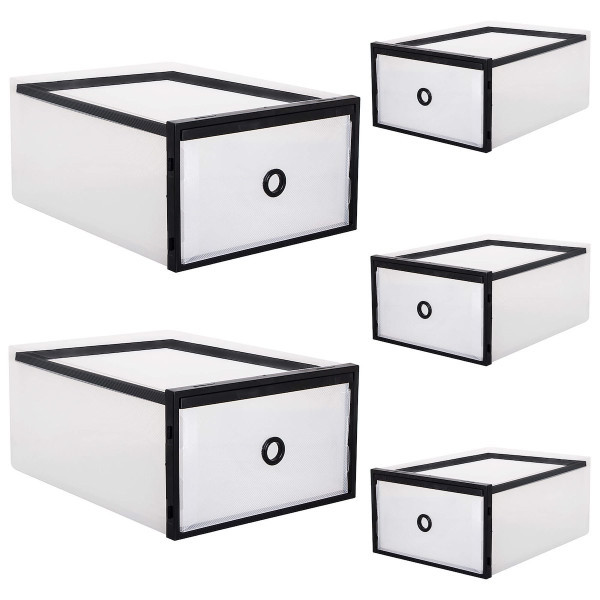 Pudełko na buty 5 szt. z szufladą 35x24x12 cm organizer
