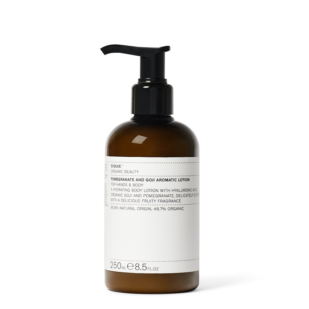 Aromatični losjon z granatnim jabolkom in gojijem Evolve Organic Beauty