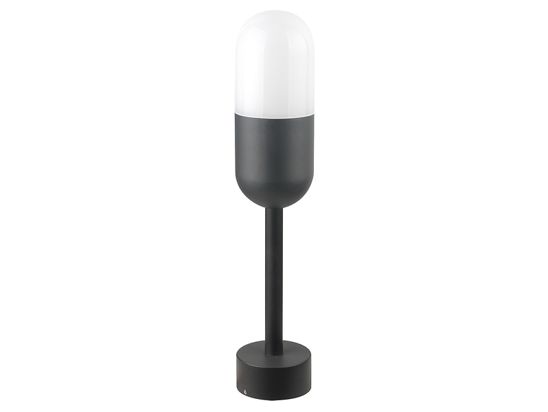 Lampa stojąca zewnętrzna Horten 44cm aluminiowa biało-czarna