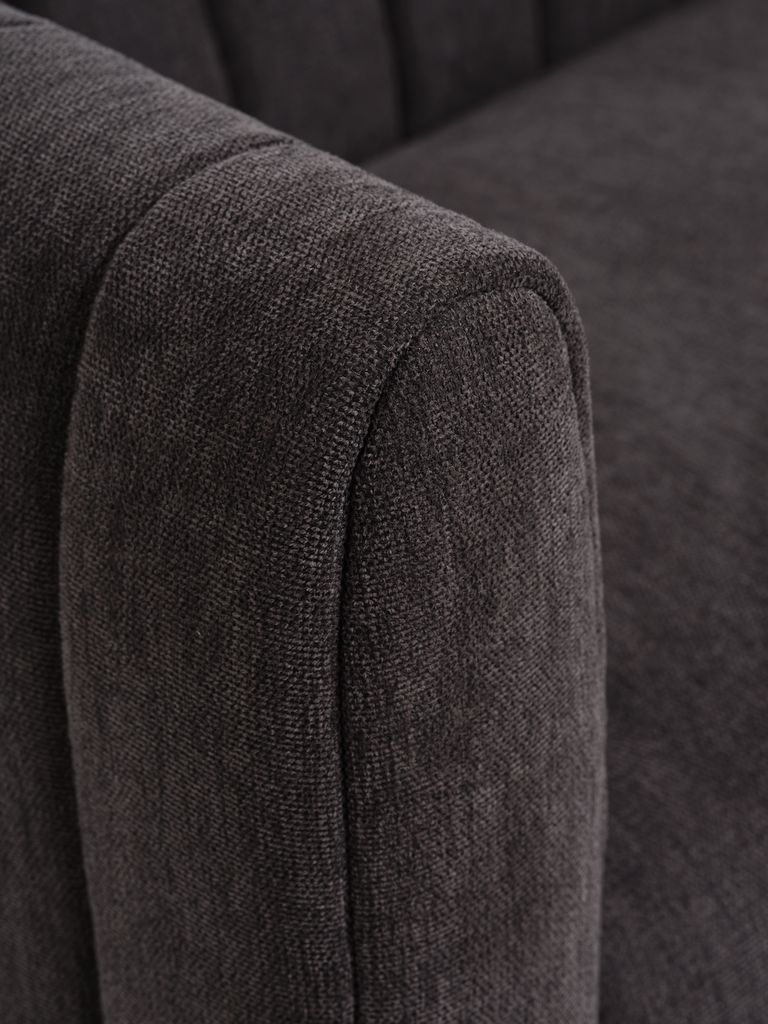 MAGLEBY Trosjed, sofa, tamnosmeđa tkanina/boja hrasta