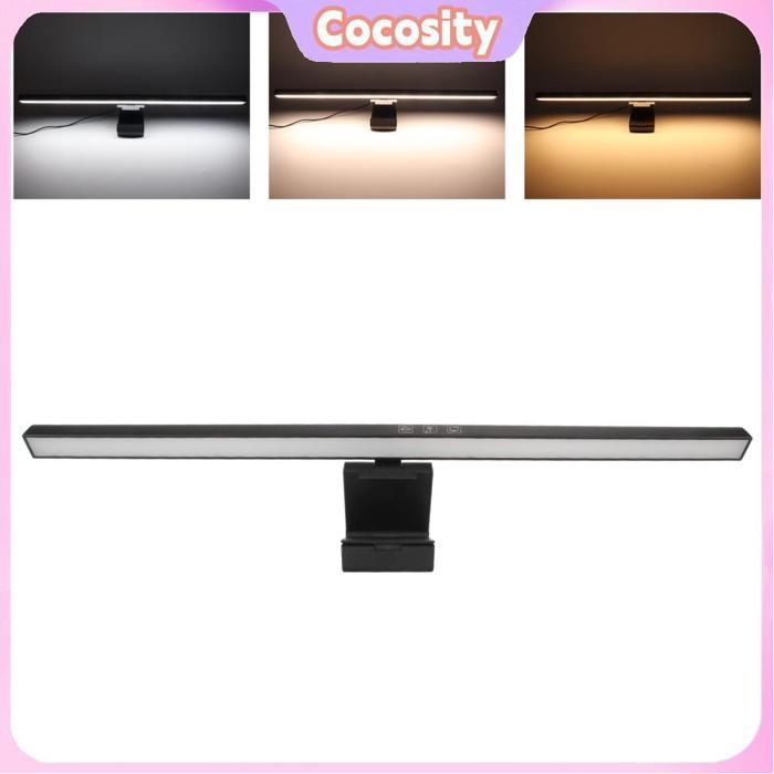 Barra de luz Cocosity Monice-Light Bar con 3 modos de iluminación seleccionables, proyector de vídeo con ajuste continuo, color negro.