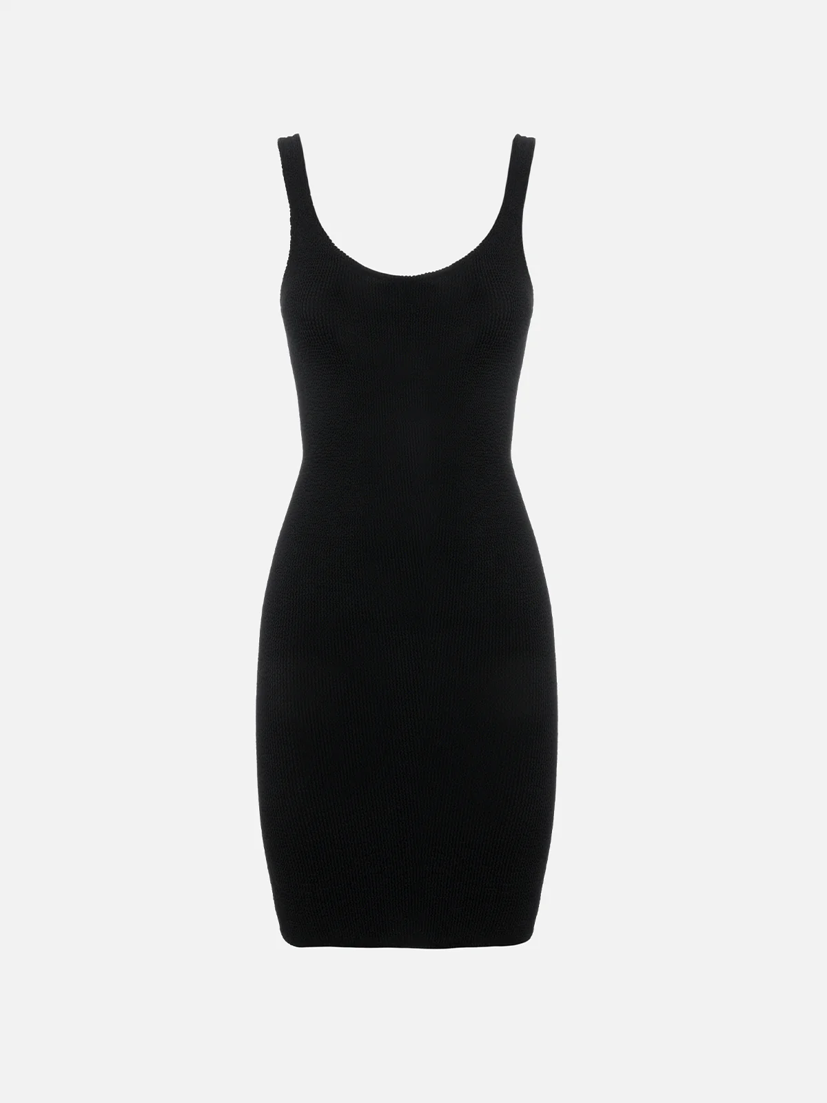 Robe Deana noire froissée à bretelles