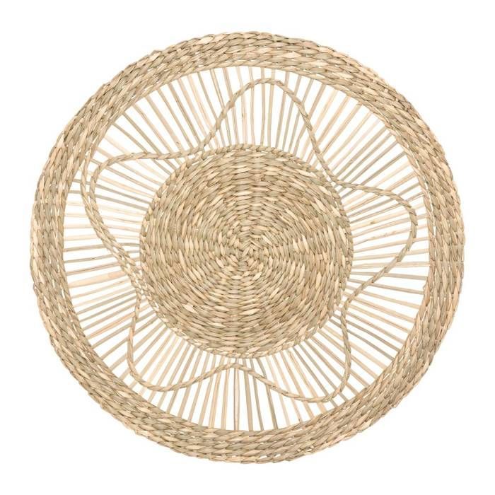 Set of 3 reed wall decorations D18 28 38cm - Atmosphera interior design
