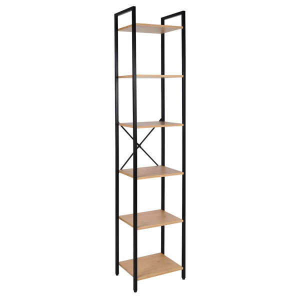 Regał  bambusowy na książki wąski Loft 40x30x187,5 VR37NB Begryf