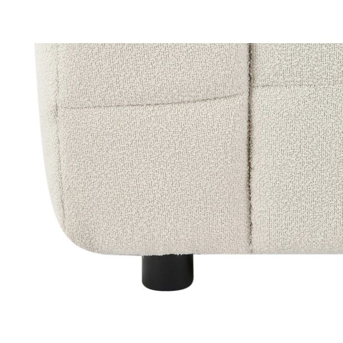 Divano LERICI 3 posti in tessuto bouclé bianco avorio