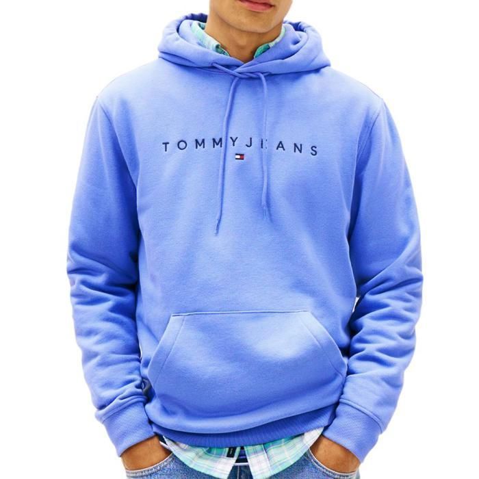 Sudadera azul para hombre Tommy Hilfiger Tjm Reg Linear