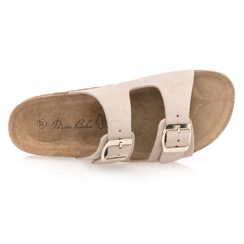 Sandalias beige para mujer / Zapatos de punta abierta