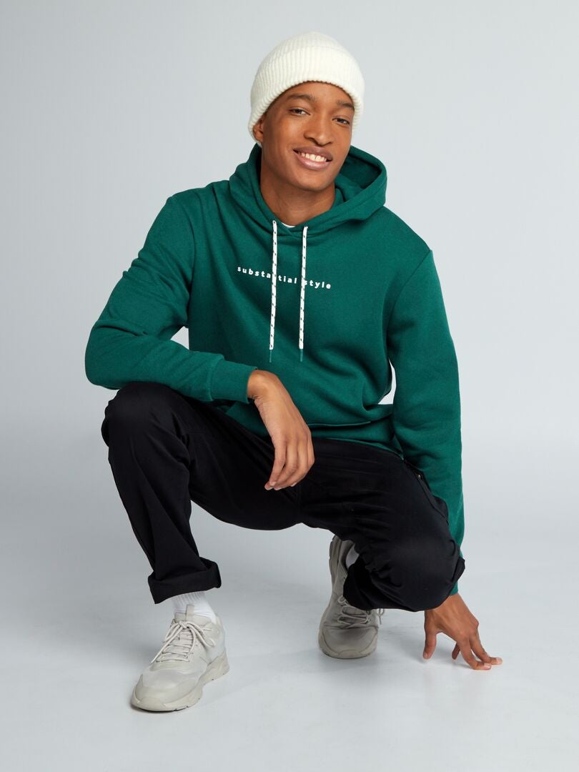 Fleece hoodie +190cm - GROEN