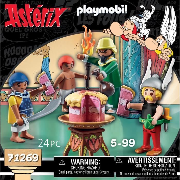 PLAYMOBIL 71269 Asterix, Amonbofis and the Poisoned Cake, 24 pieces, Ages 5+