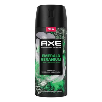 AXE Emerald Geranium -deodoranttivartalosuihke 72h hajustettu deodorantti miehille 150 ml 150 ml
