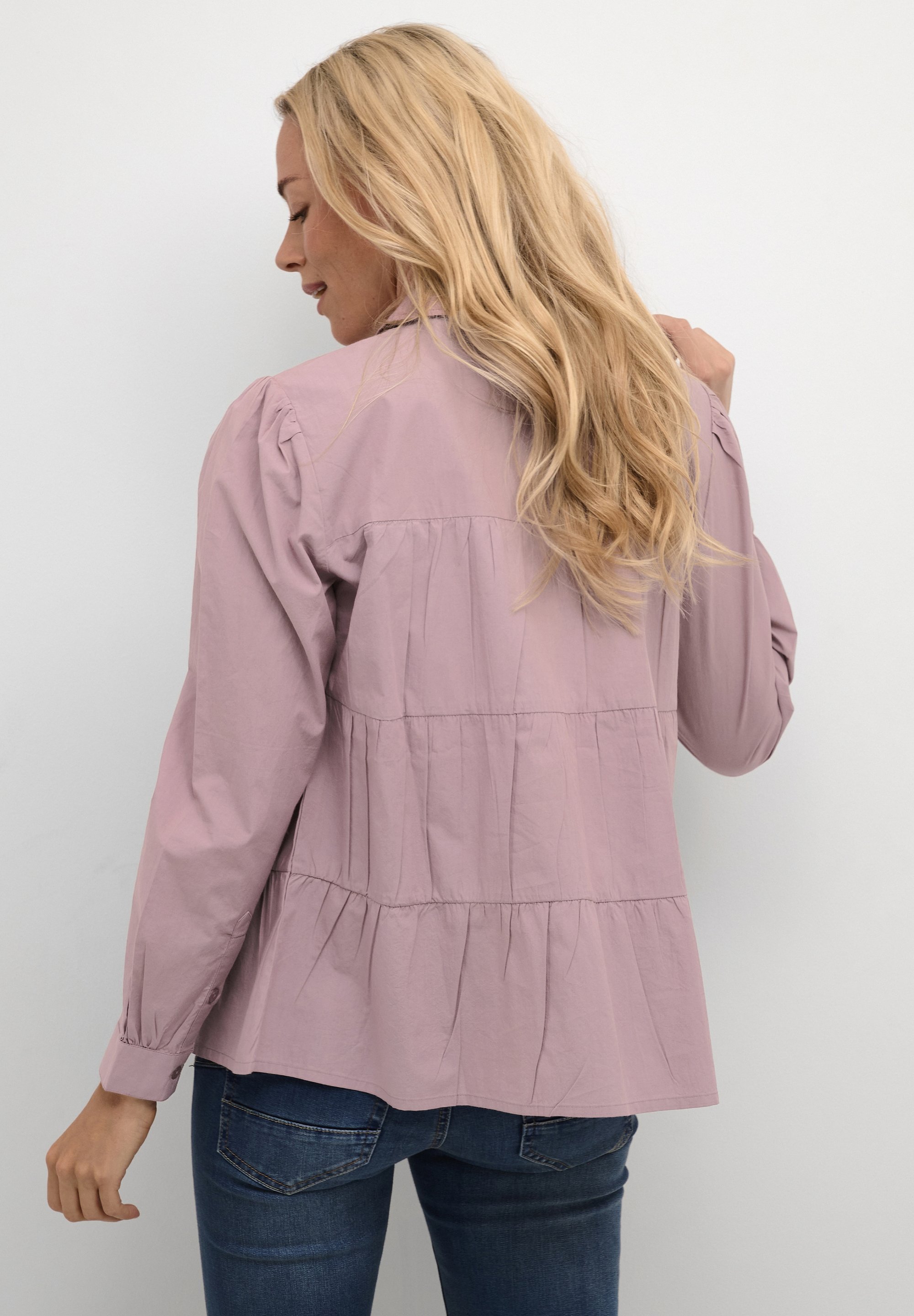 Creme CRMALINKA - Blusa com botões - cor sabugueiro