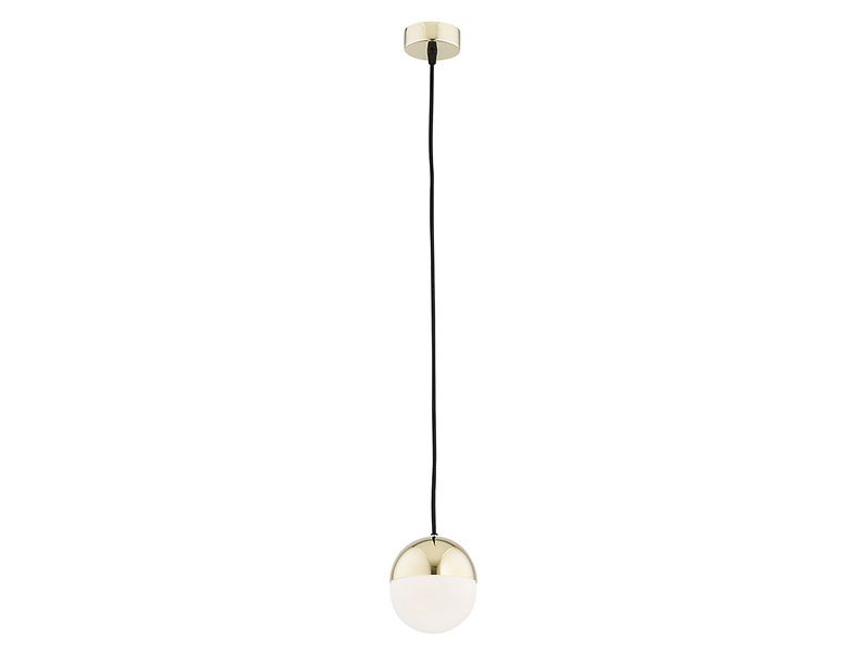 Lampa wisząca Livia 12 cm szklana biało-złota