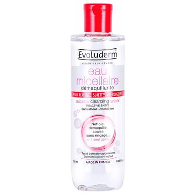 Evoluderm Eau Micellaire Démaquillante Peaux Reactives Micellar Water Cleansing Reactive Skin 250 ml 250 ml