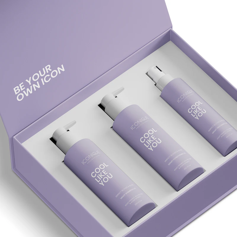 ICONIQUE Professional COOL LIKE YOU Conjunto Loiro Perfeito e Violeta Prateado neutralizando tons amarelados