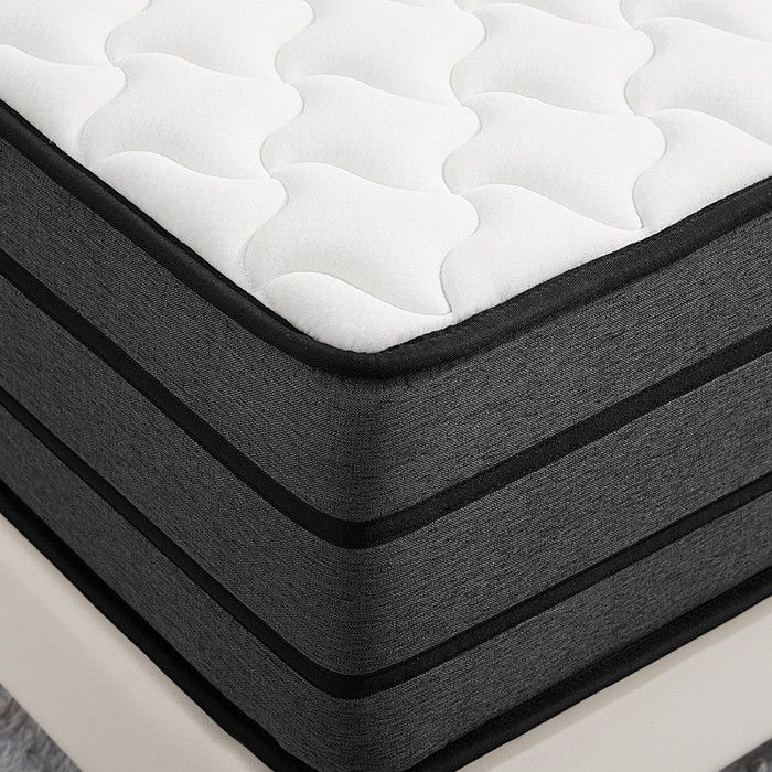 Colchón de 180x200 cm - INRE - Grosor 25 cm - Espuma viscoelástica - Bordes reforzados - 7 zonas de soporte ergonómicas