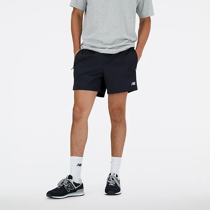 5-Zoll-Sportshorts aus Stretchmaterial für Herren – SCHWARZ