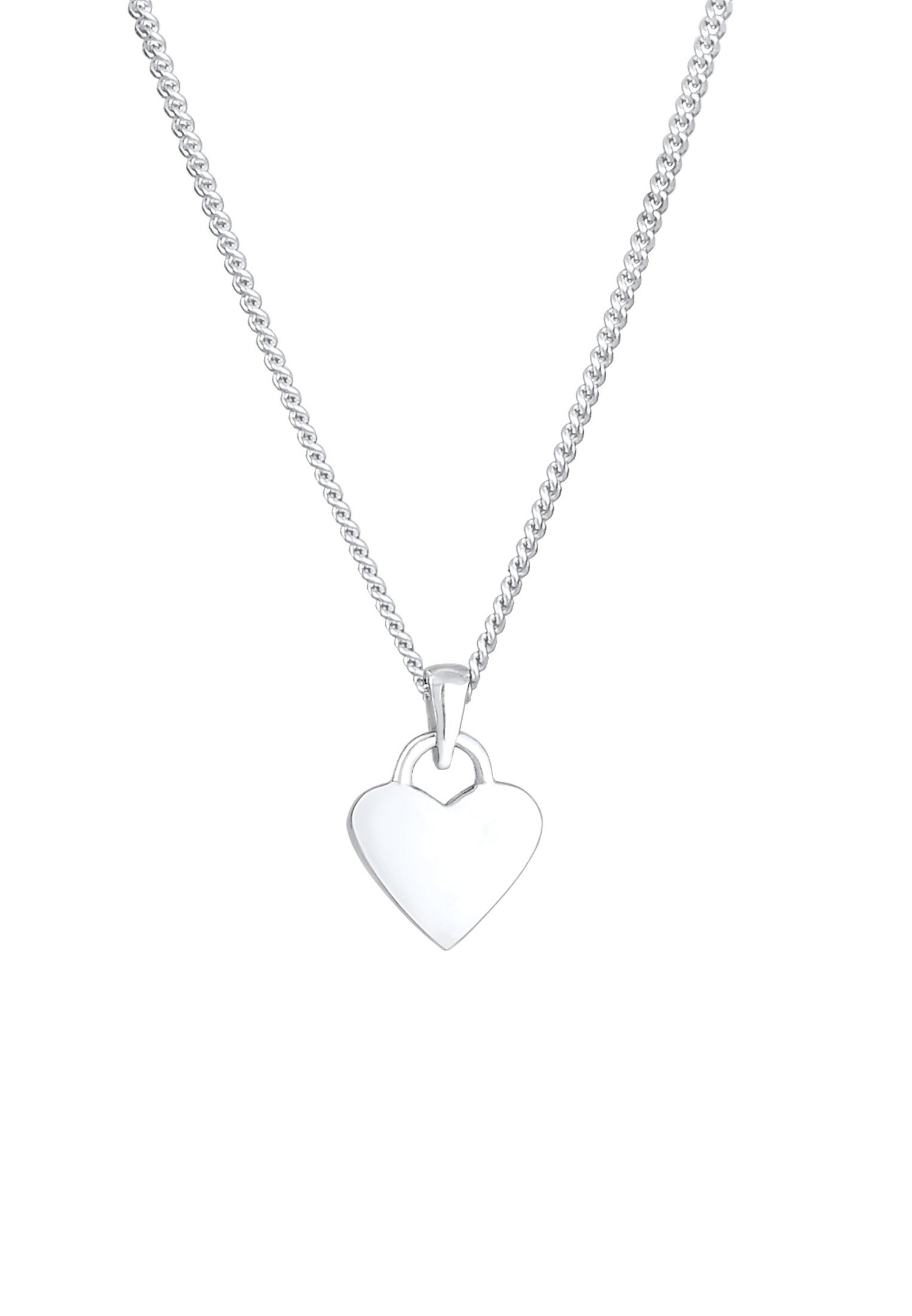 Elli Enfants Pendentif Cœur Mignon avec Émail rouge en Argent Sterling 925