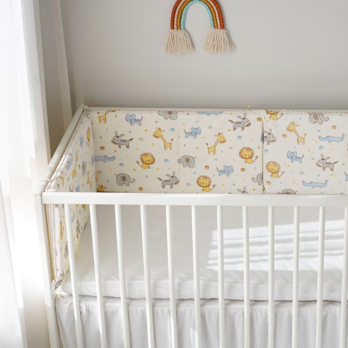 - Barrière de lit bébé, barrière en tissu anti-collision, sac en pur coton, Lion CAFI 120*30, une pièce - -