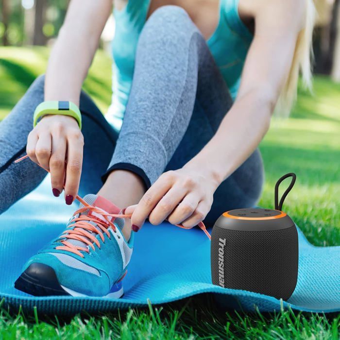 Enceinte Portable Bluetooth T7 - SOUNDPULSE - IPX7 Étanche - Autonomie 18h - Lumière LED - Son Stéréo