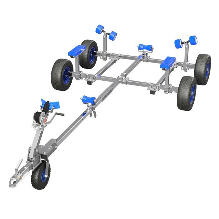 Launching trolley, hand trailer, harbor trailer, jet ski trailer for boats, SUPROD XTR-B360R-W2-TA Ø 420 mm