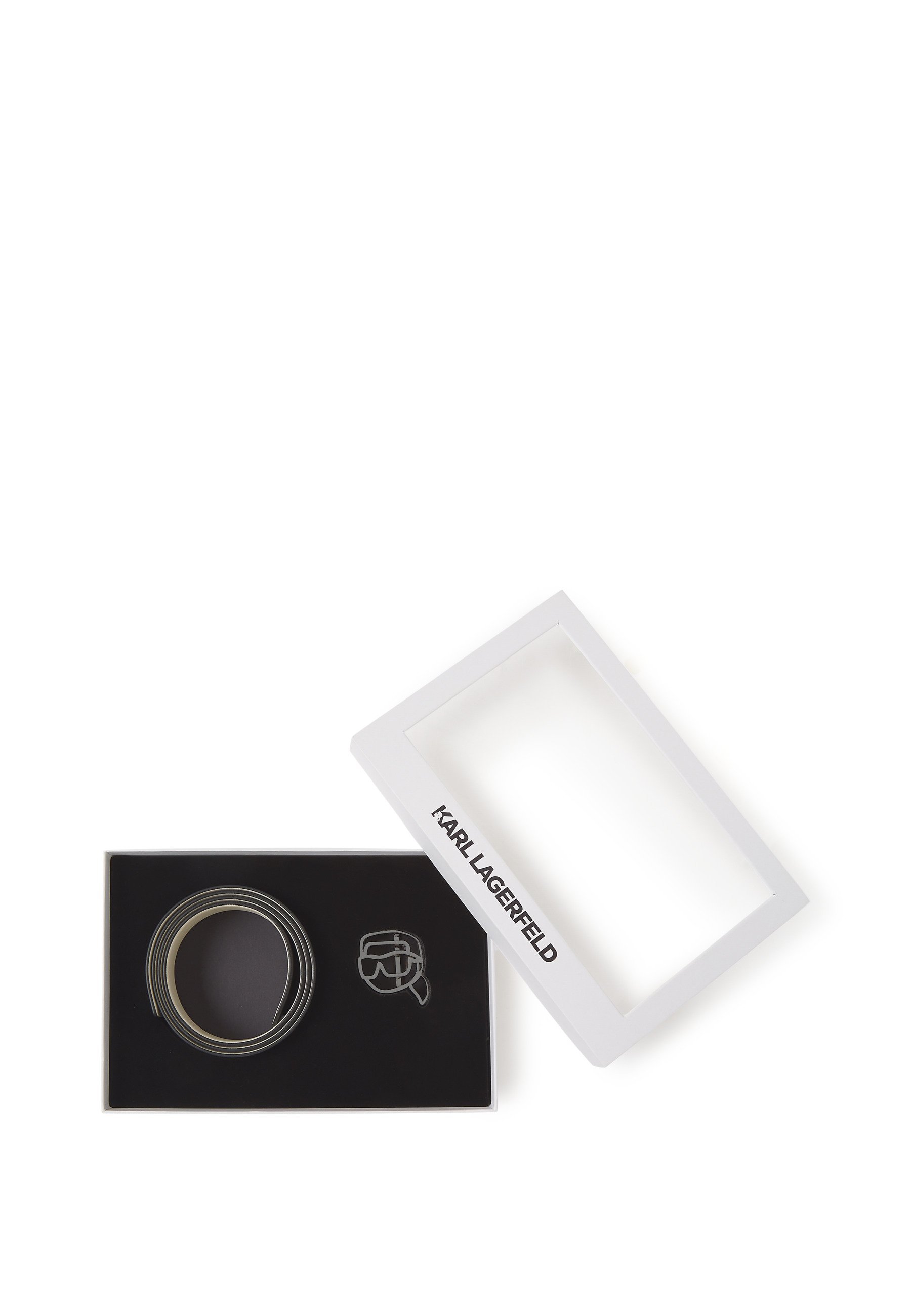 CINTURA REVERSIBILE KARL LAGERFELD IKON - Cintura - bianco/nero