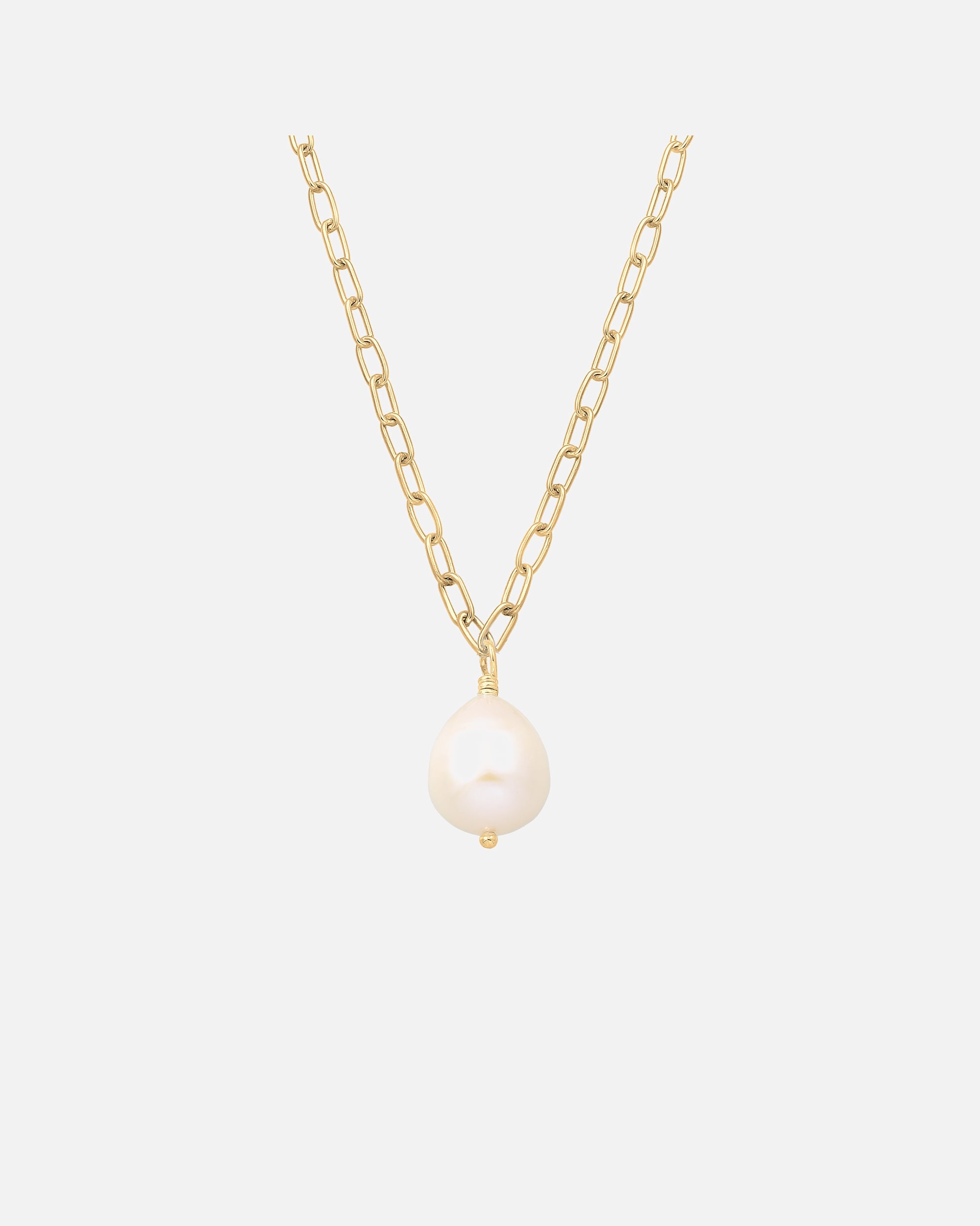 Elli PREMIUM Vintage Mariage Perles d'eau Douce Baroques Collier Femme Plaqué Or Argent (925/1000)