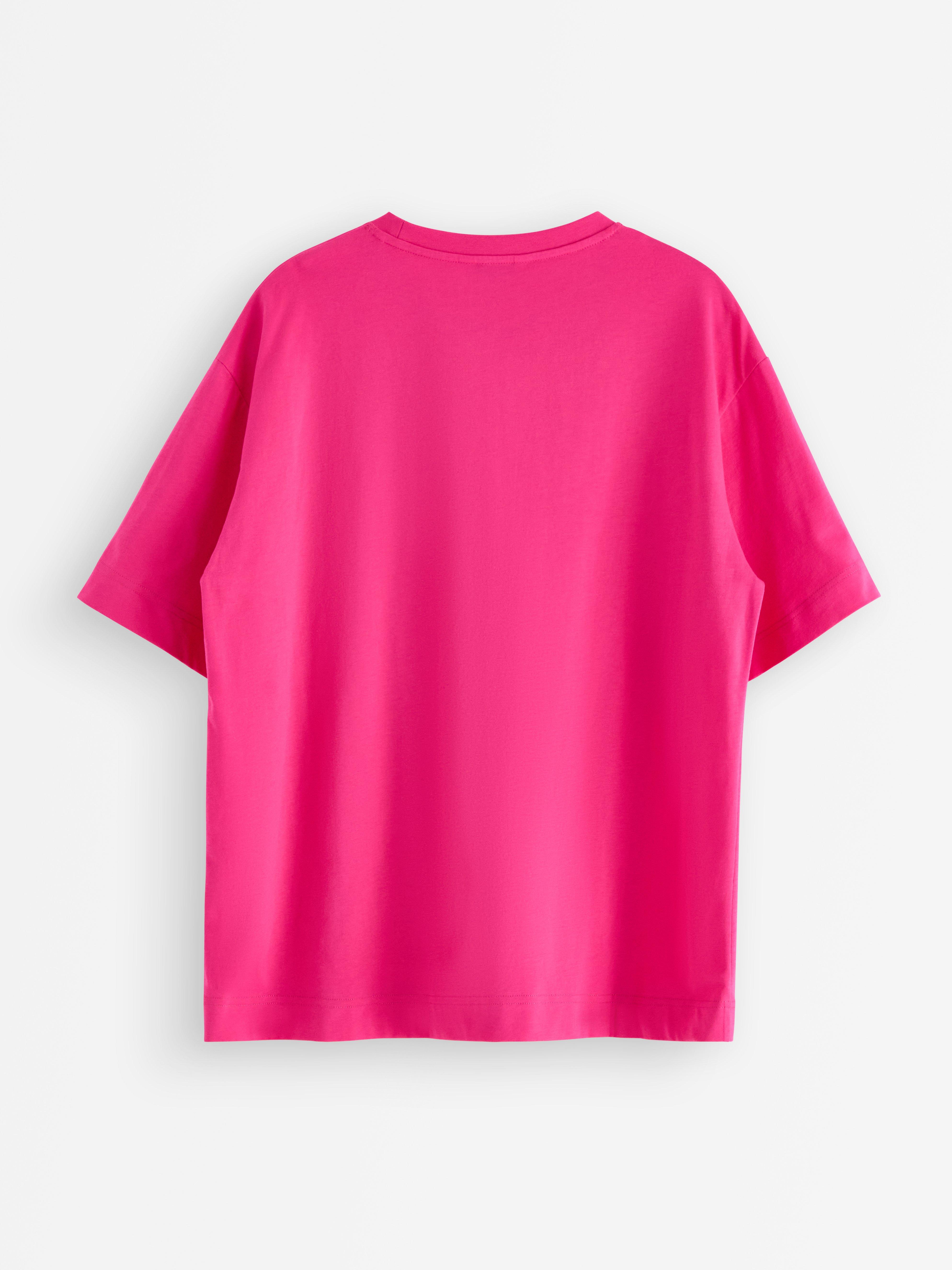 Tricou supradimensionat roz intens