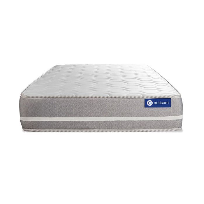 Set materasso e base letto 90x200 cm - Base letto bianca (montaggio richiesto) - Actimemo Touch