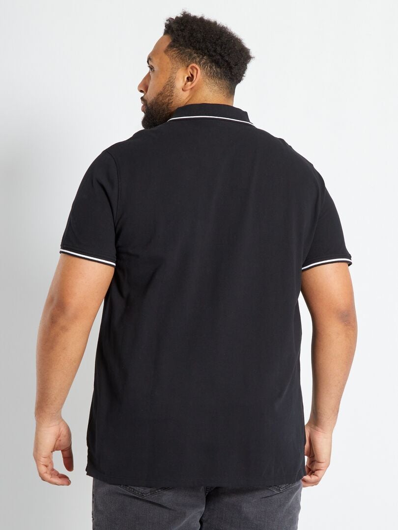 Polo de algodón - Negro