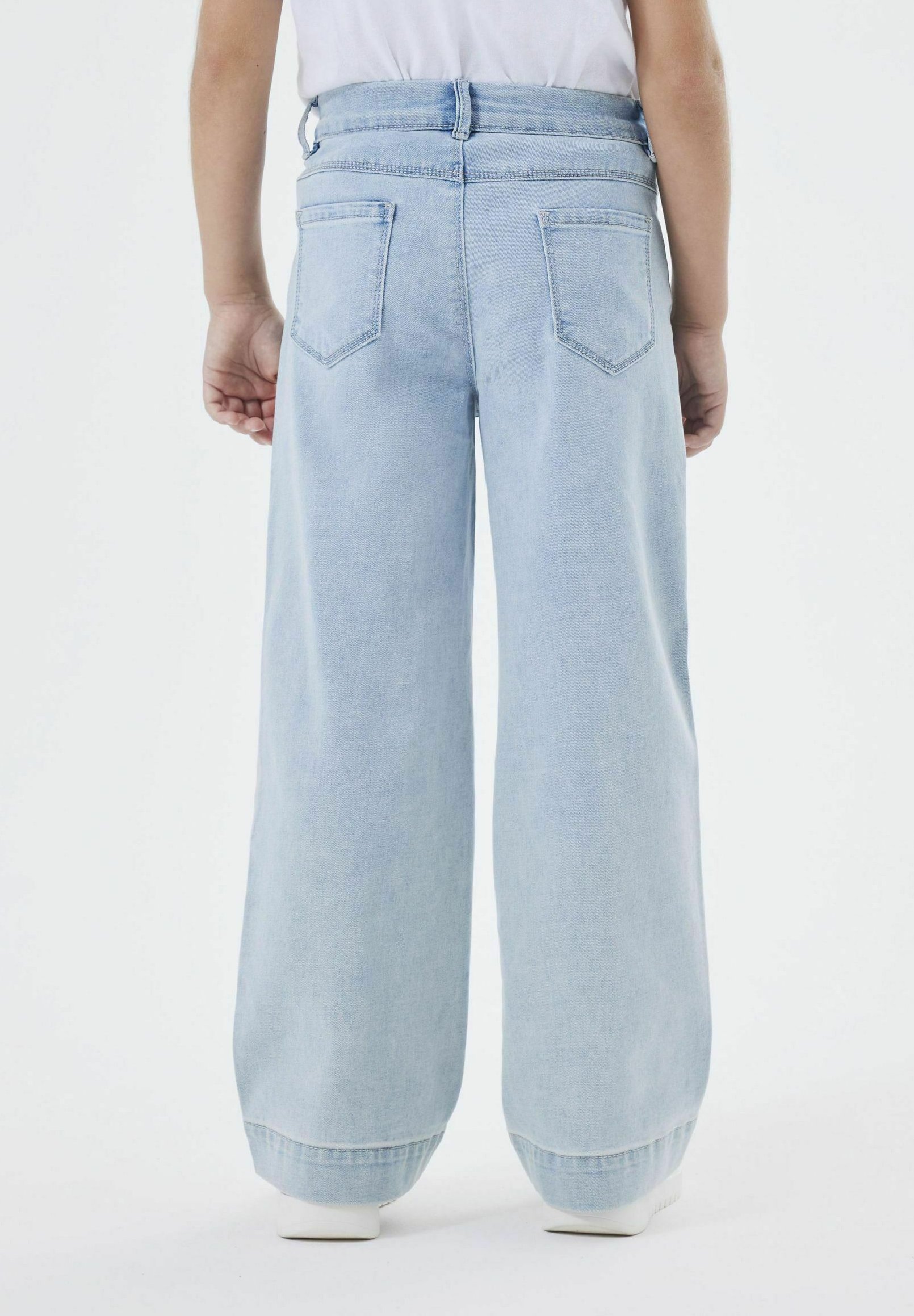 Jean NKFROSE HW WIDE ON - Coupe décontractée - Denim bleu clair
