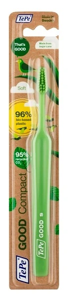 Brosse à dents TEPE Select Compact Soft avec une petite tête et un manche stable